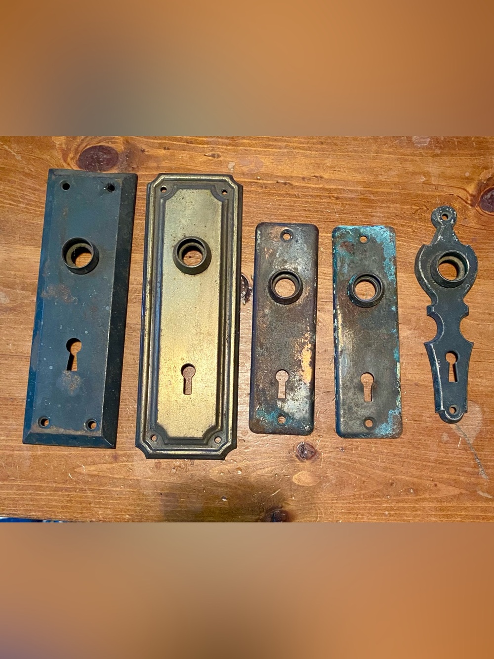 Antique Brass Door Plate - Aged Brass Finish